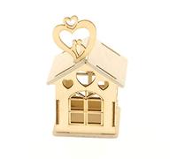 6 PEZZI Casa Casetta Legno portaconfetti con cuore sposi Lovers