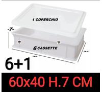 6 PEZZI CASSETTA + COP 60x40 H.7 CM IMPASTO PANETTI PALLINE PIZZA PIZZERIA 2025