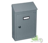 6 PEZZI CASSETTA POSTALE BUCA LETTERE POSTA 17X5XH26CM GRIGIA CON TETTO LAMIERA