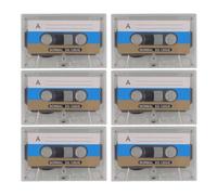 6 Pezzi Cassette Audio da 30 Minuti con Custodia Trasparente | Confezione, per Messaggi Vocali e Registratori, per Feste Retrò e Professionisti