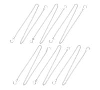 6 Pezzi Catena per Appendere Cartelli in Acciaio Argento 73cm Ganci | Vasi e Insegne, Accessori Inclusi, Finitura Antigraffio, Uso in Giardino e Supermercati