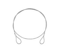 6 pezzi - Cavo d'Acciaio EUROLITE Steel 900x4mm Argento per Ancoraggio Senza Red