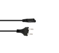 6 pezzi - Cavo di Alimentazione Universale Euro OMNITRONIC 1,5m Nero per Disposi