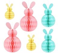 6 Pezzi Centrotavola A Nido D'Ape Pasqua, Decorazione Della Festa Di Pasqua, Pompon Decorativi, Carnevale DéCor, Decorazione Natalizia Compleanno Per La Decorazione Della Festa Di Pasqua