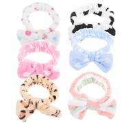 6 Pezzi Cerchietto per Chioma Fiocco, Cotone, Elastico | Make-up e Lavaggio Viso, Stile Carino e Bello, Uso Multiplo, Pensato per Donne