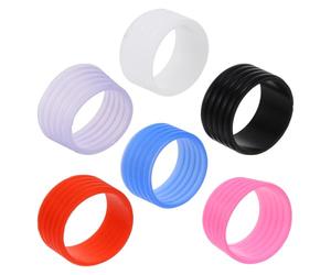 6 Pezzi Cerchio in Silicone per Impugnatura Racchetta, Sottile | Mantiene Nastro Fermo, per Giocatori che Sudano Facilmente, Adatto a Racchetta da Tennis e Mazza