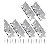 6 pezzi cerniera for porta a molla con chiusura automatica a in acciaio inossidabile for armadi più vicina di ferramenta for mobili per Porte(4 inch)