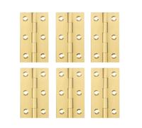 6 Pezzi Cerniera in Rame Massiccio Vintage Silenziosa | Chiusura Fluida della Porta, Forma Classica, Colore Oro, per Ante e Sportelli Interni