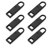 6 pezzi cerniera,zip,tiretti per cerniere lampo,Cerniera Tira Sostituzione,Cerniere Rimovibili Linguette,per valigia con cerniera stivali zaino giacca zaino(Nero)