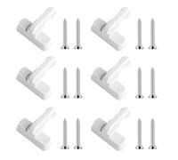 6 Pezzi Chiusura di Sicurezza per Finestra e Porta, Blocca Finestra Aperta, Serrature di Sicurezza per Finestre in uPVC, Bloccanti per Finestre in uPVC e PVC (Bianco)