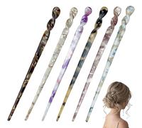 6 pezzi cinesi bastoncini cinesi, bacchette per capelli acetato da 7 pollici, vintage e squisiti per ragazze, donne forcine per donne