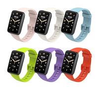 6 Pezzi Cinturino per Xiaomi Mi Band 7 Pro Watch,Braccialetto Cinturino in Silicone Colorato di Ricambio Anti-Perso Progettato Accessori Tracker per Xiaomi Smart Band 7 Pro