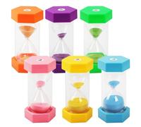 6 Pezzi Clessidra Set,Colorate Clessidra per Bambini 3/10/30/15/45/60 Minuti,Timer Colorato, Adatto per cucina, famiglia, vita dei bambini, tempo di gioco, regali creativi