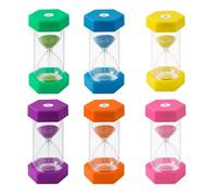6 Pezzi Clessidra Set,Colorate Clessidra per Bambini 5/10/20/30/45/60 Minuti,Timer Colorato, Adatto per Cucina, Casa, Vita dei Bambini, Timer di Gioco