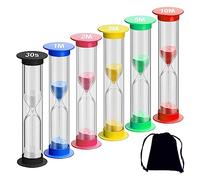 6 Pezzi Clessidra Timer Set,Clessidra Set,Clessidra Timer,Clessidre a Colorato,Sandglass,Sand Clock Timer,Timer a Clessidra Bambini,Clessidra Sabbia Colorata Timer,Clessidre Colorato