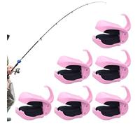 6 pezzi clip di supporto per canna da pesca multifunzione riutilizzabili antiscivolo | per acqua di mare, fiume, lago, ruscello, jigging poco profondo, pesca alla traina, festa