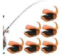 6 pezzi clip di supporto per canna da pesca multifunzione riutilizzabili antiscivolo | per acqua di mare, fiume, lago, ruscello, jigging poco profondo, pesca alla traina, festa