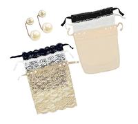 6 Pezzi Clip in Pizzo da Donna su Canotta Finta con 2 Fibbie di Perle, Canotta con Cuciture inserite, Reggiseno a Canotta Finto, Spilla di Perle Elegante alla Moda per Donne, Ragazze