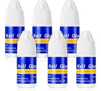 6 Pezzi Colla Unghie Colla Unghie Rapida Colla Unghie Finte di Bellezza per Bastone o Riparazione Unghie Artificiali