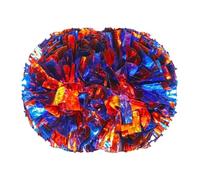 6 pezzi colorati pompon di plastica for cheerleading metallizzati for feste sportive da club, danze e tifo per Venti Sportivi