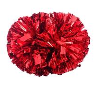6 pezzi colorati pompon di plastica for cheerleading metallizzati for feste sportive da club, danze e tifo per Venti Sportivi