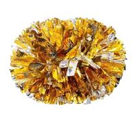 6 pezzi colorati pompon di plastica for cheerleading metallizzati for feste sportive da club, danze e tifo per Venti Sportivi