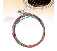 6 Pezzi Colours Cornice di Chitarra Acustica Colorata, Set di Sostituzioni di Corde di Strumenti Musicali, Fili di Accordi in Acciaio per i Principianti da Imparare e Praticare