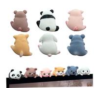 6 Pezzi Computer Figurine Carine, Figurine Animali da Cartone Animato Decorazione del Monitor del Computer, Figurine di Mini scrivania, Arredamento del pc in Resina, per Lo Schermo di Controllo