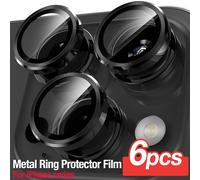 6 pezzi/confezione Protezione per fotocamera in vetro temperato ultra-trasparente e anti-graffio - Compatibile con iPhone 17 Pro Max/17 Pro/17 Air/17, 16 (6.1 pollici) e 16 Plus (6.7 pollici), Custodi