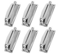 6 pezzi connettore aletta for batteria alette for rullante accessori hardware parti di ricambio argento doppio morsetto pratica leggera in metallo resistente