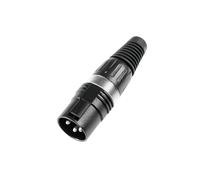 6 pezzi - Connettore XLR 3 Poli HICON HI-X3CM-BLK per Cavi Professionali, Nero