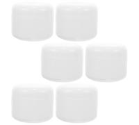 6 Pezzi Contenitore Cosmetico 50ml in PP Bianco con Coperchio | Crema e Lozione, Formato Compatto da Viaggio, Protegge da Fuoriuscite, Dosaggio Semplice