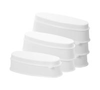 6 Pezzi Contenitore per Polvere Unghie French Tip, Plastica Bianca | Raccolta Precisa della Polvere, Componenti Staccabili, per Studi Professionali e Servizi Mobili