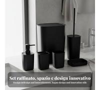 6 Pezzi Coordinato da 6 Pezzi per il Bagno Durevole per Toilette, Coppie,