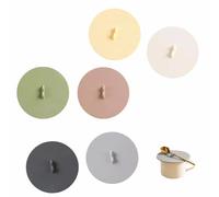 6 Pezzi Coperchi in Silicone 6 Colori Antipolvere Copertura per Tazza Riutilizzabili Coperchio Bicchieri per Alimenti Prova Di Perdite Tazze da Tè Caffè 10cm