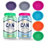 6 pezzi Coperchi in silicone per lattine di bibite, coperture protettive per lattine, tappi sigillanti per bibite, riutilizzabili e anti-perdite per birra, bibite gassate, succhi e altro, ideali per l