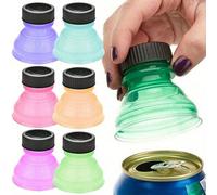 6 pezzi Coperchi riutilizzabili in plastica per dispenser di birra/acqua, coperchi per bottiglie di bibite, accessori di moda 6 pezzi di colore casualePolipropilene