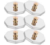 6 Pezzi Coperchio in Acciaio Inossidabile per Tazza Dappen Manicure | Forma Ottagonale, Finitura Professionale, per Contenitori di Monomero Acrilico e Pratica Nail Art