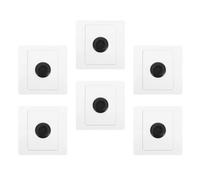 6 Pezzi Copertura Pannello Vuoto da Parete con Passacavo e Gomma Bianca | Plastica e Gomma, Installazione Semplice, Protezione Dalla Polvere, Gestione Ordinata dei Cavi, Interni ed Ambienti di Lavoro