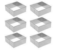 6 Pezzi Coppapasta Quadrato in Acciaio Inox Argento per Biscotti