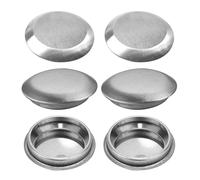 6 Pezzi Copri Foro in Acciaio Inox per Lavello, Argento, 2,5 CM | Lavelli Cucina e Manutenzione, Copertura Ordinata, Facile Sostituzione, Adatto a Fori Spruzzatore di Riserva