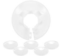 6 Pezzi Copritubo Decorativo Bianco in Plastica | Copertura per Decorazione, Resistente al Calore E'usura, Flessibile, senza Attrezzi, per Impianti Domestici