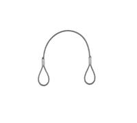 6 pezzi - Corda d'Acciaio EUROLITE 400x3 mm Argento con Connettore Rapido A-50