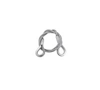 6 pezzi - Corda di Sicurezza EUROLITE 600x3 mm Argento con Redancia - Certificat