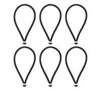 6 Pezzi Corda Elastica Nera Ganci, Sostituzione Rapida | Nylon Intrecciato, Riutilizzabile e Resistente al Meteo, per Campeggio, Telaio Trampolino e Garage
