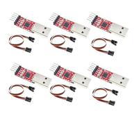 6 pezzi CP2102 USB 2.0 to UART TTL 5 pin convertitore seriale con cavo (CP2102 Red)