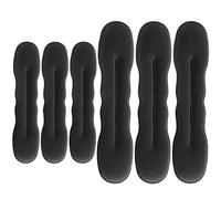 6 Pezzi Creatore di Capelli Creatore del Panino Spugna Clip Capelli Styling Donut Capelli di Panini Twist Curler Donut Strumenti, 3 Grandi e 3 Piccoli (Nero)