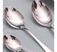 6 pezzi Cucchiai per portata principale e zuppa in acciaio inossidabile extra resistente, adatti per uso domestico, sala da pranzo, ristorante, hotel, forniture scolastiche Tagli Unica,Aggiunti più se