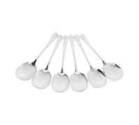 6 Pezzi Cucchiaione da Cucina in Acciaio Inox Argento | Finitura Lucida e Riutilizzabile, Resistente alla Ruggine, per Linee Buffet e Feste Domestiche