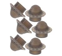 6 Pezzi Cupolette Aperte 6mm in Silicone Nero | Morbidezza senza Irritazione, Ventilazione Confortevole, Taglia Unica, per Amplificatori e Dispositivi Uditivi
